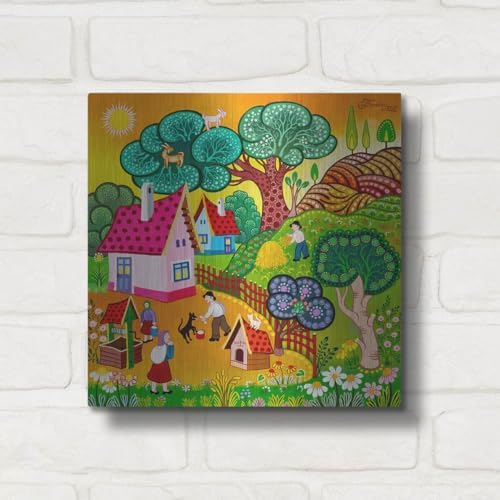 The Goat Tree Metal Wall Art 12x12 1
