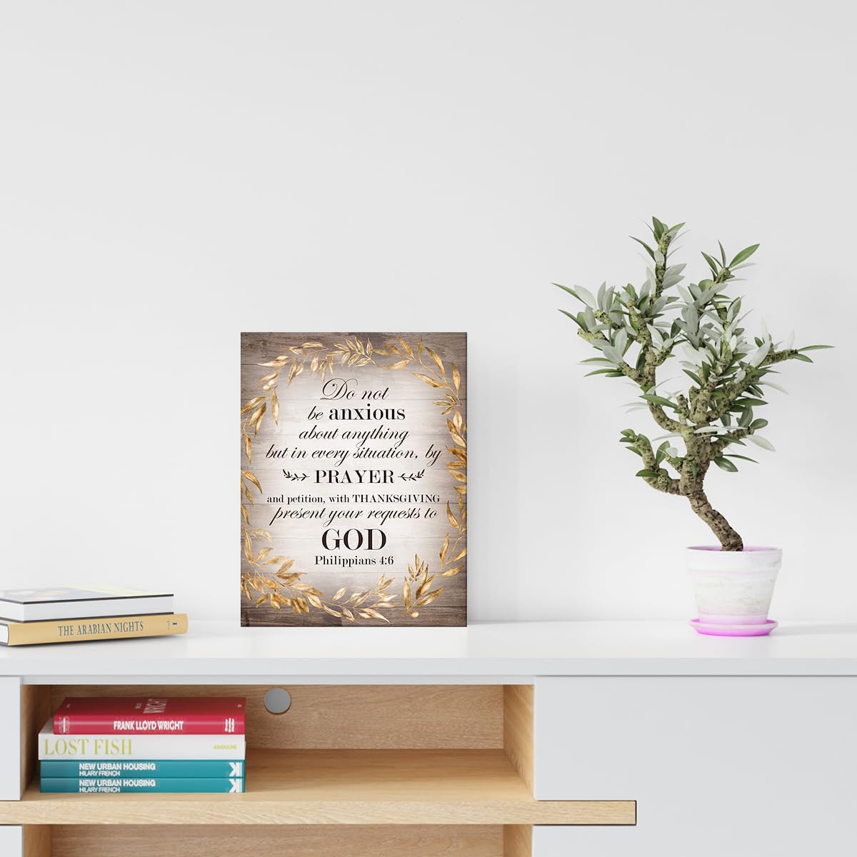 Christian Religious Canvas Wall Art Philippians 4 6 Canvas Poster Print Wall Decor