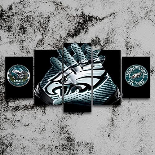 Philadelphia Sports Teams Canvas Wall Art Poster 5 Pieces