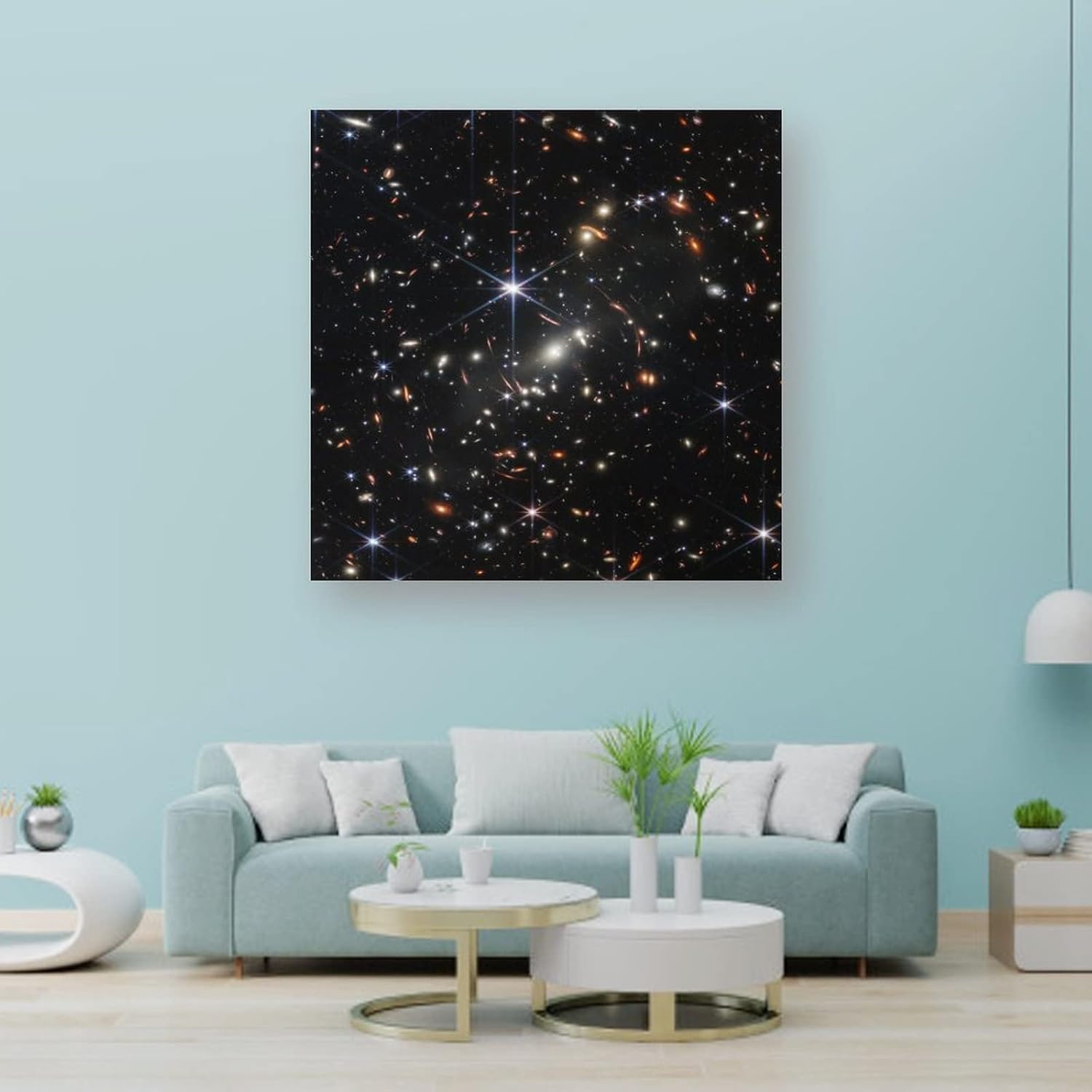 JUNZHE James Webb Space Telescope Poster Canvas Wall Art Decorative Print