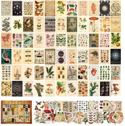 ANERZA Vintage Wall Collage Kit 100 PCS Aesthetic Decor