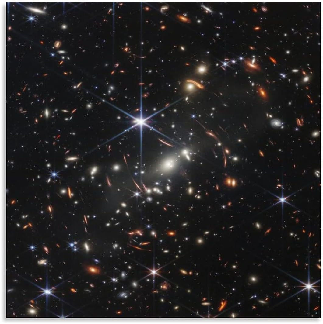 JUNZHE James Webb Space Telescope Poster Canvas Wall Art Decorative Print