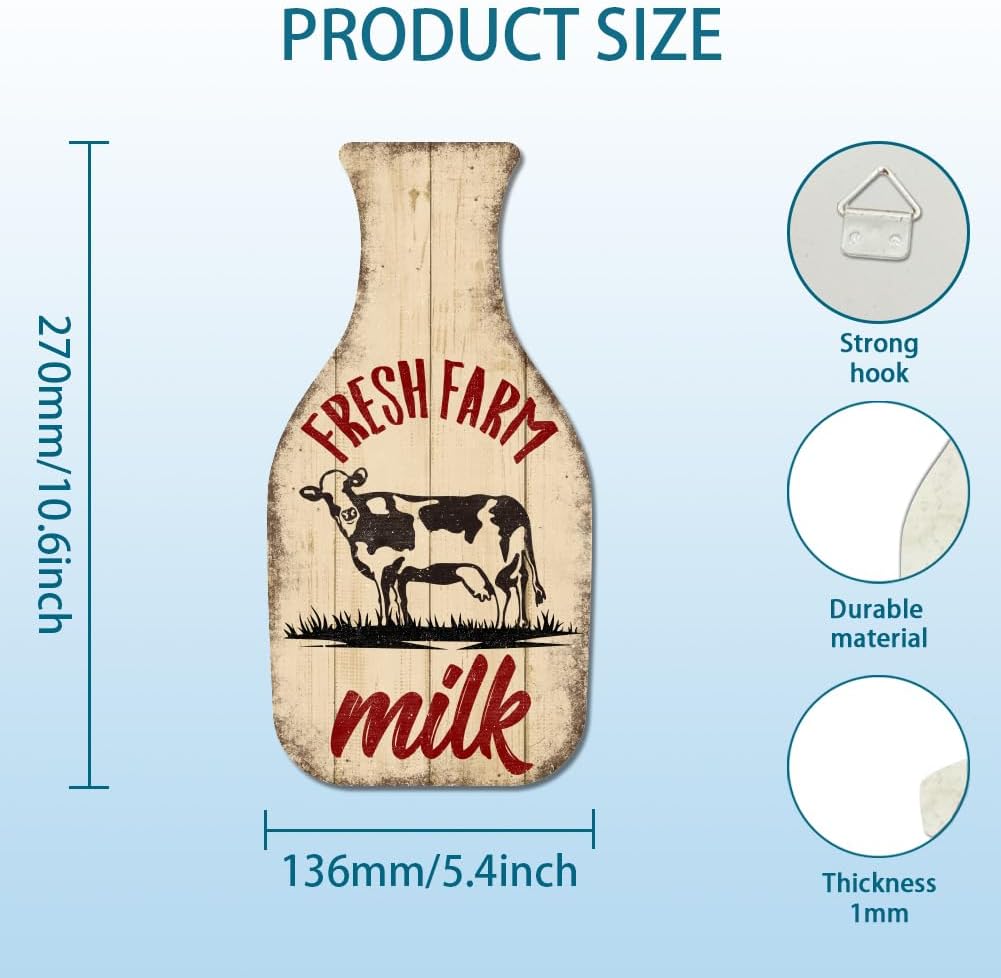 Globleland Fresh Farm Milk Vintage Metal Tin Sign 106x54inch