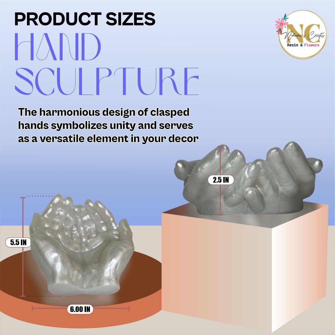 Decor Hand Sculpture Resin Boho Hands for Home Decor