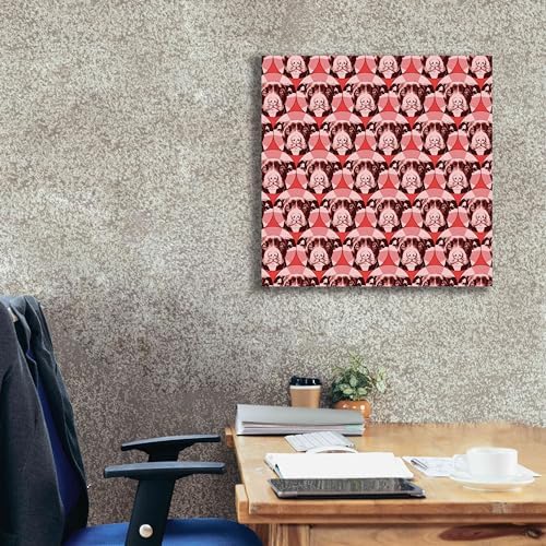 Love A Bull Pattern 1 by Dean Russo Giclee Canvas Art 26x26