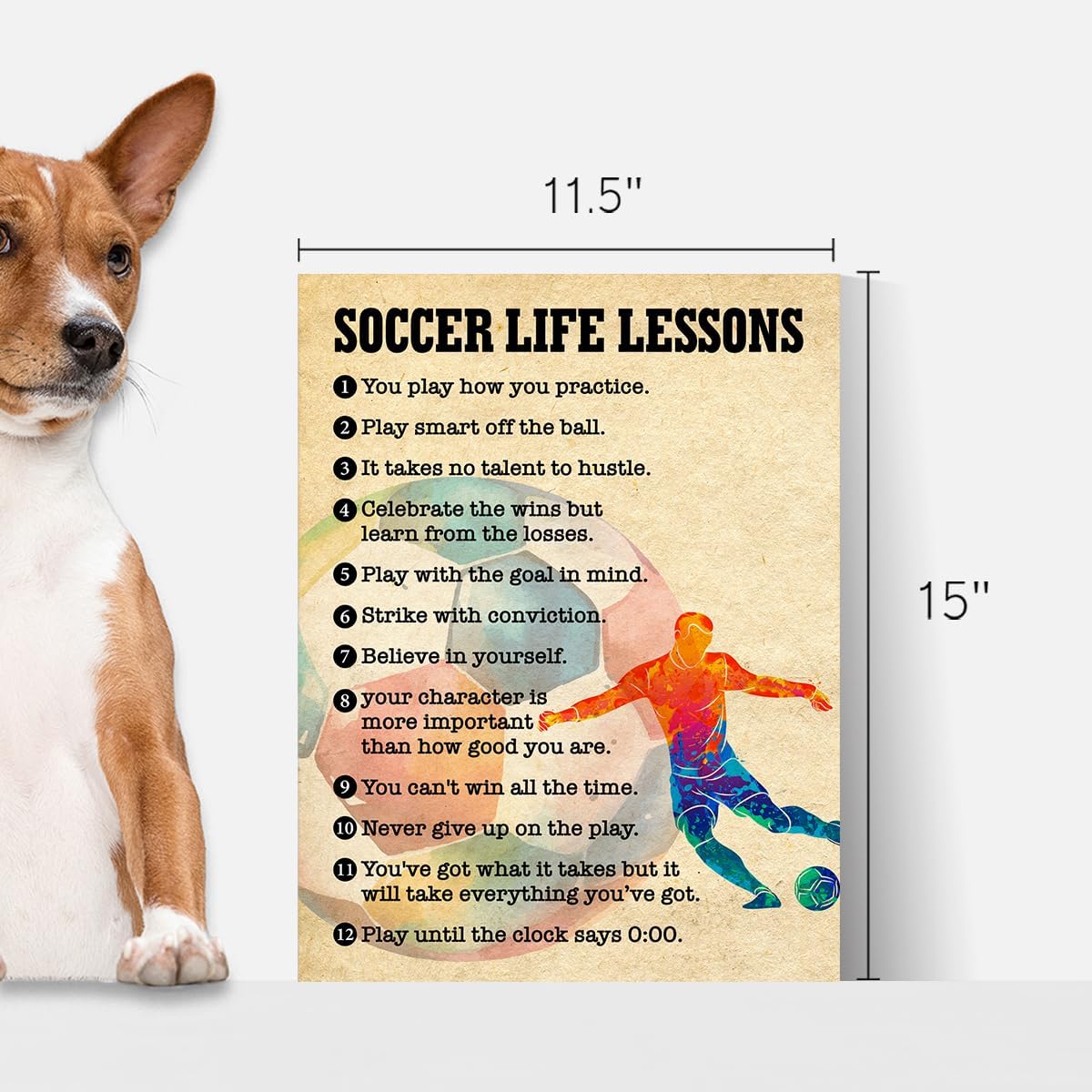 Soccer Wall Art Canvas Painting Framed Decor for Home Office