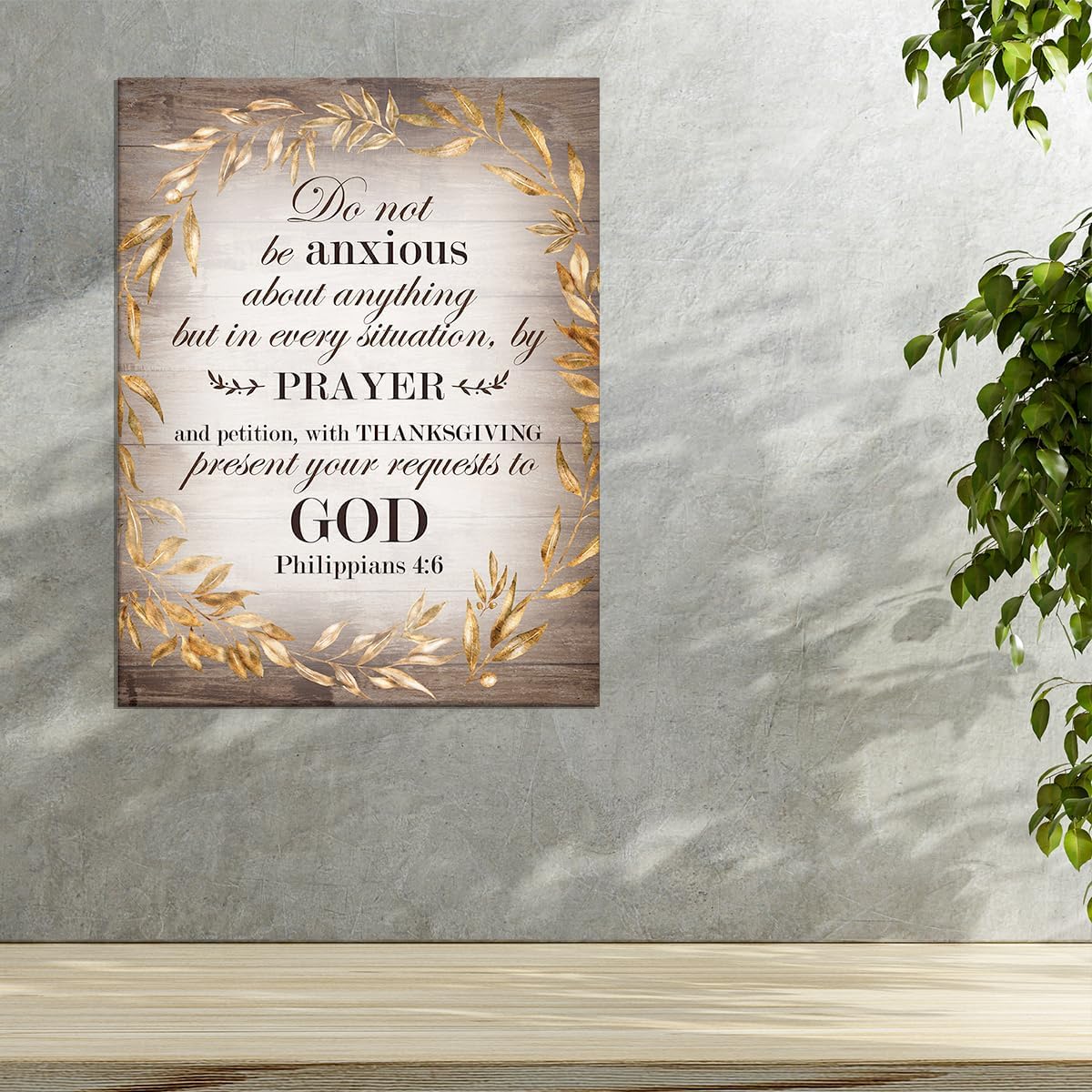 Christian Religious Canvas Wall Art Philippians 4 6 Canvas Poster Print Wall Decor