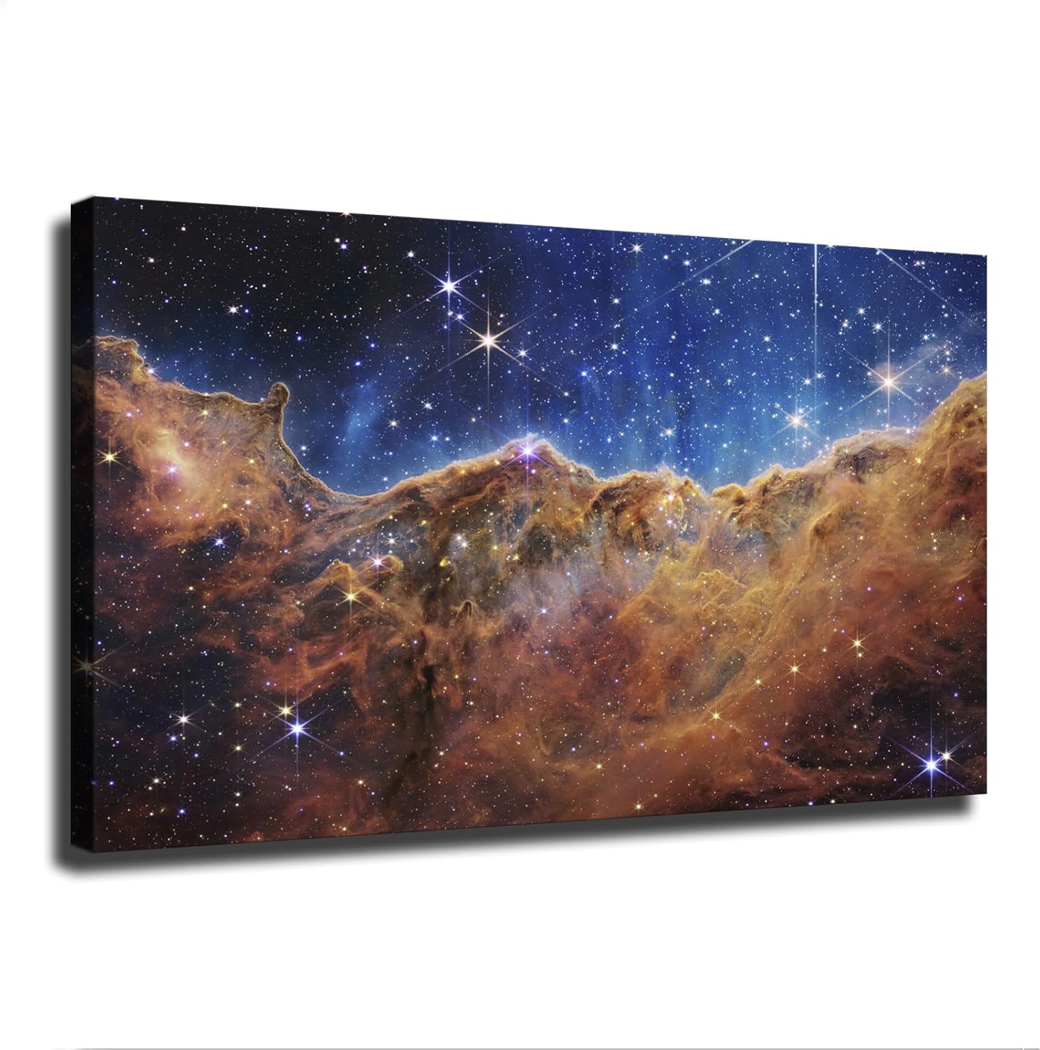 Space Telescope Cosmic Cliff Carina Nebula Poster Decorative Art Framed 16x24in
