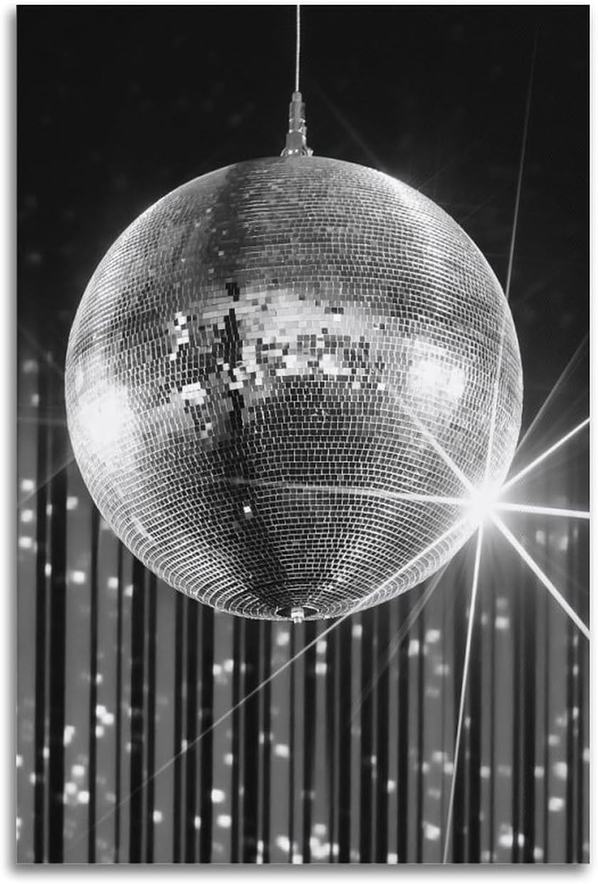 Vintage Funky Black and White Poster 12x18 Inch