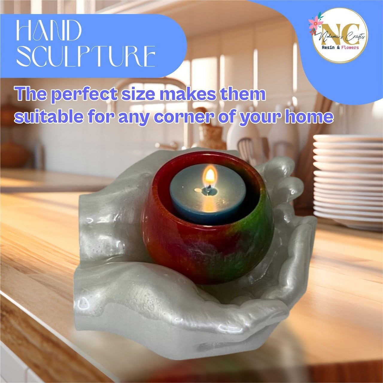 Decor Hand Sculpture Resin Boho Hands for Home Decor