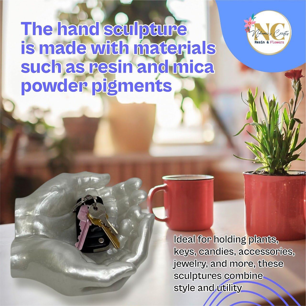 Decor Hand Sculpture Resin Boho Hands for Home Decor