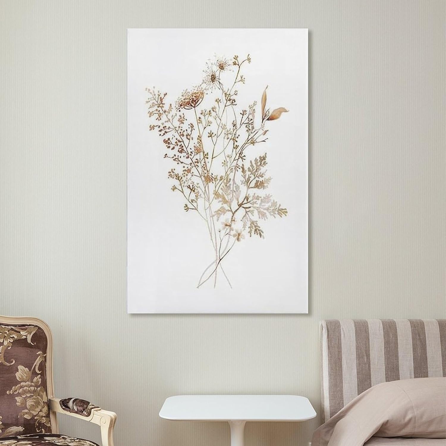 Vintage Inspired Dried Flower Wall Art Poster 8x12inch