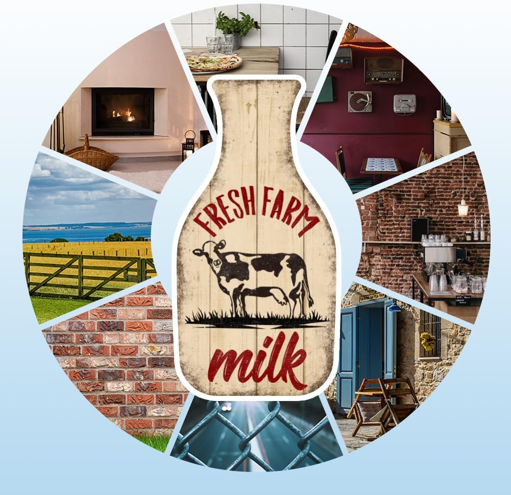 Globleland Fresh Farm Milk Vintage Metal Tin Sign 106x54inch