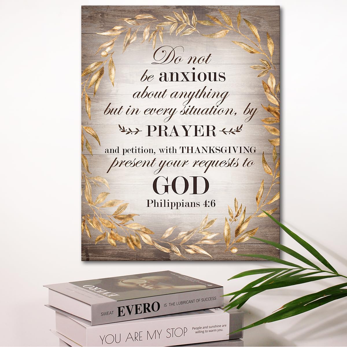 Christian Religious Canvas Wall Art Philippians 4 6 Canvas Poster Print Wall Decor