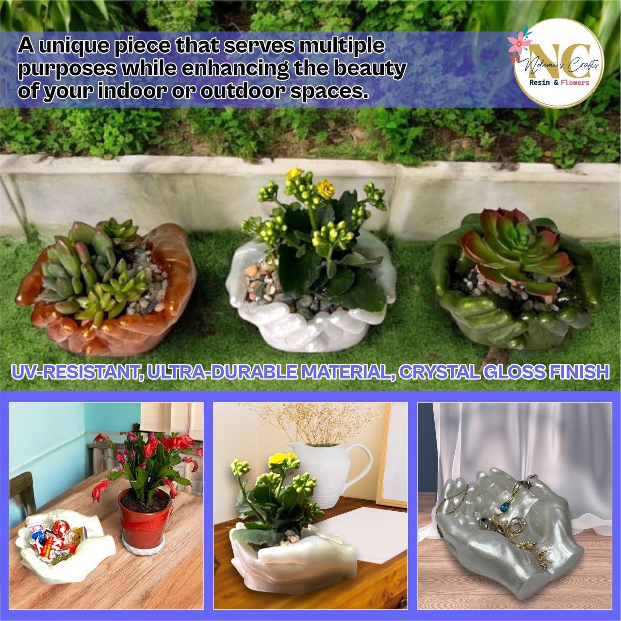 Decor Hand Sculpture Resin Boho Hands for Home Decor