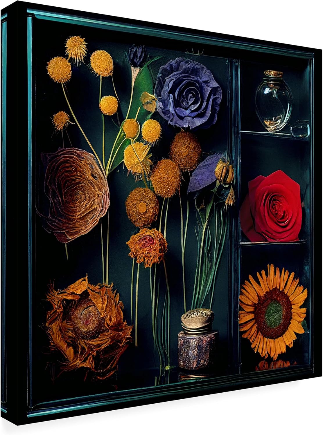 Trademark Fine Art Canvas Wall Art - Sasha Dried Flowers II for Living Room Bedroom Office Decor 1