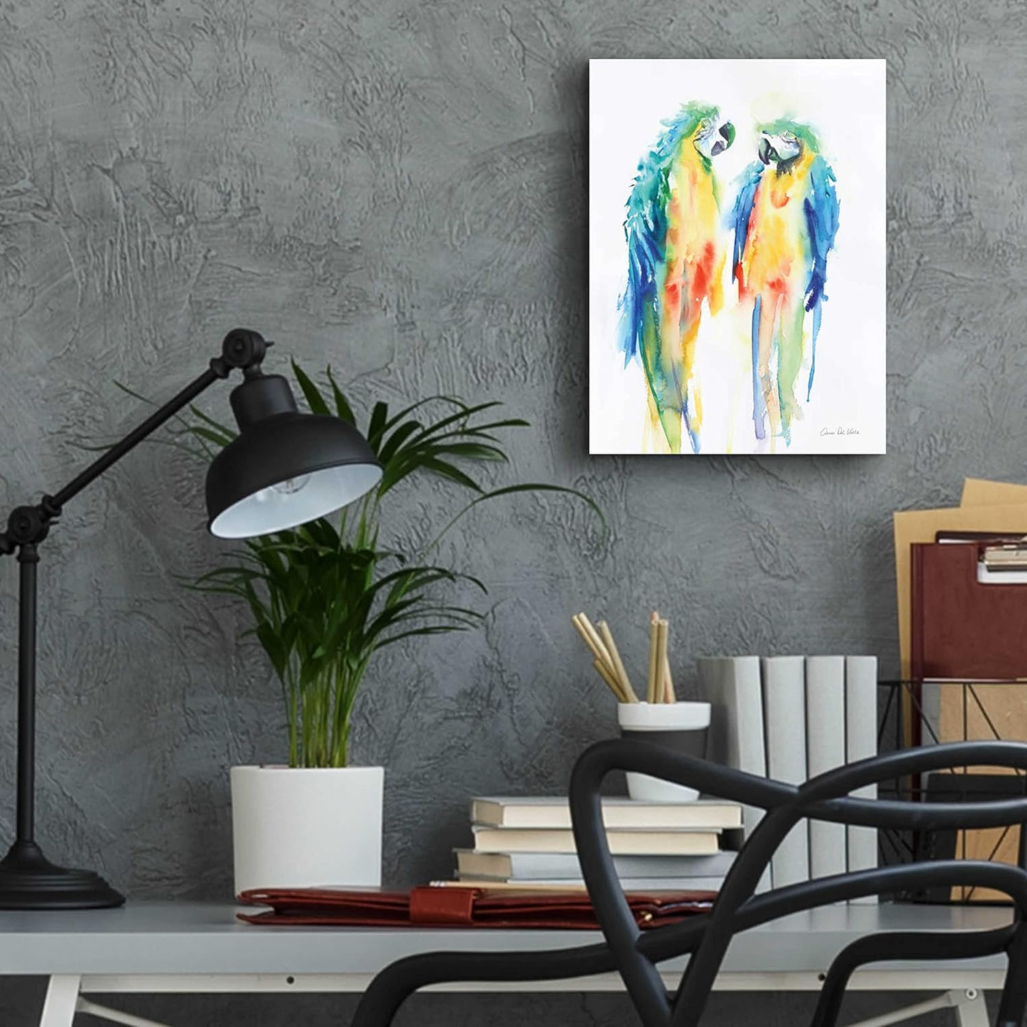 Colorful Parrots I Acrylic Wall Art by Alan Majchrowicz