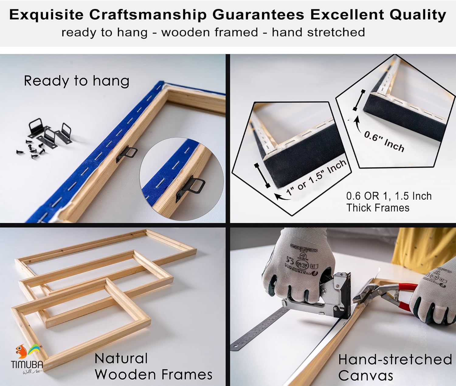 Wolf Wall Art Canvas Framed - Motivational Quotes Wolf Decor for Office and Bedroom